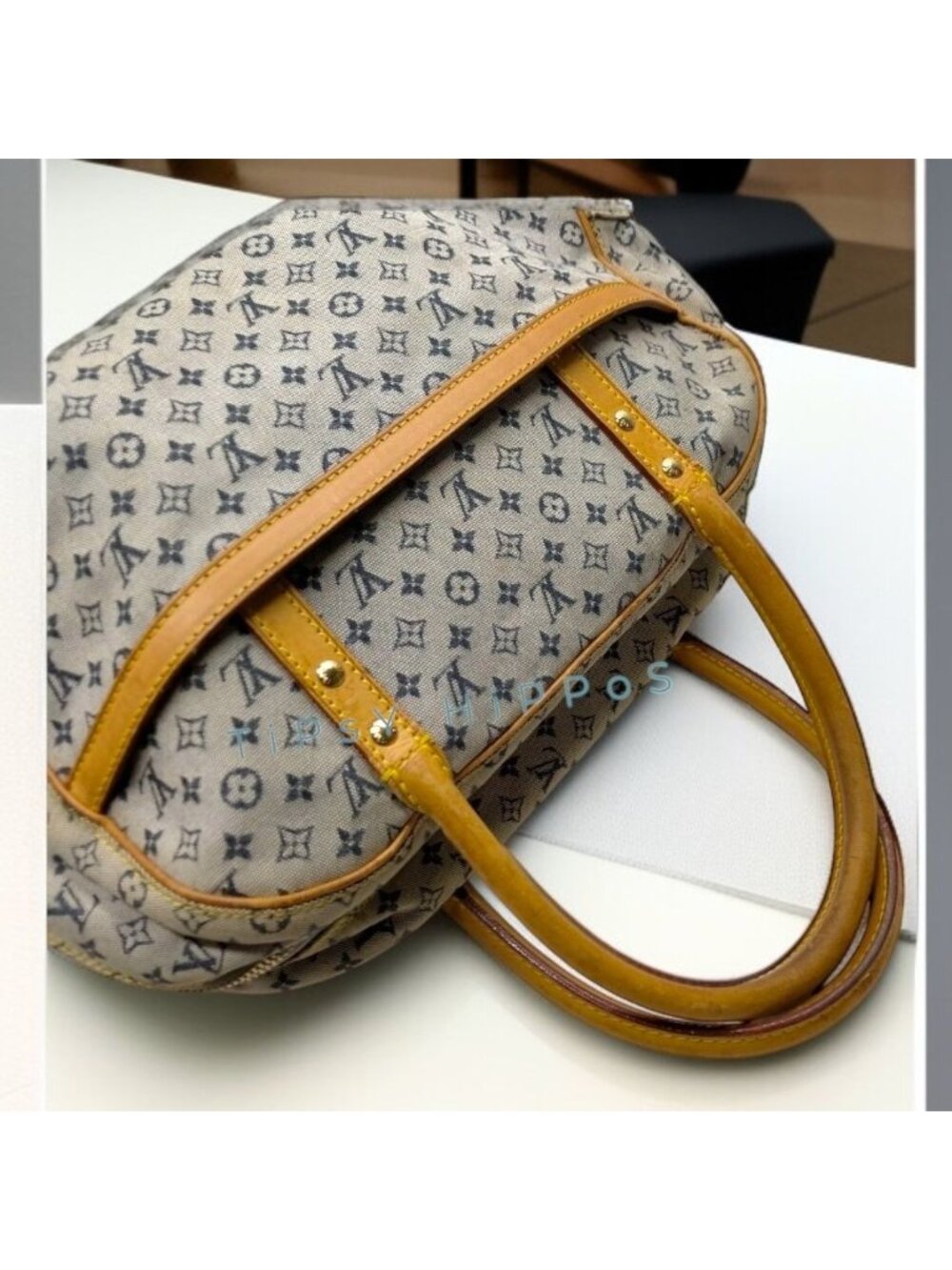 Louis Vuitton Vintage Blue Monogram Mini Lin Marie Bag 623E215P - Picture 6 of 15